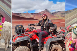 rainbow mountain with cuatrimoto