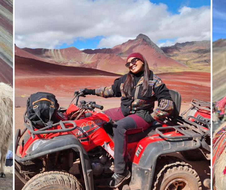 rainbow mountain with cuatrimoto